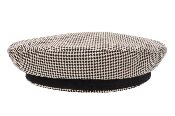 Black Check Greek Fisherman Cap - Image 3