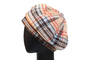 Ladies Plaid Wool Blend Baker Beret