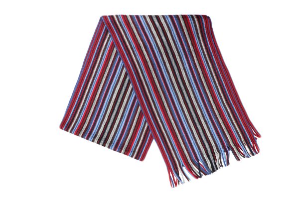 Wool Knitted Striped Scarf - Image 3