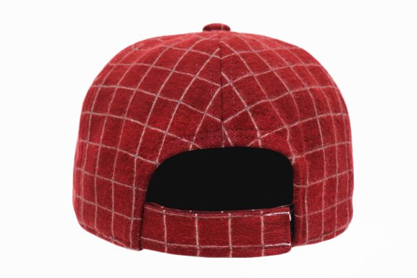 Red Check Baseball Cap - Image 3