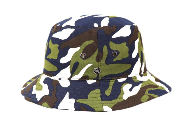 Navy Camo Drop Brim Bucket Hat - Image 2