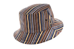 Velvet Stripes Drop Brim Bucket Hat