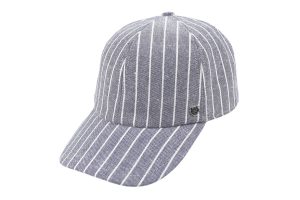 Linen Stripe Denim Baseball Cap